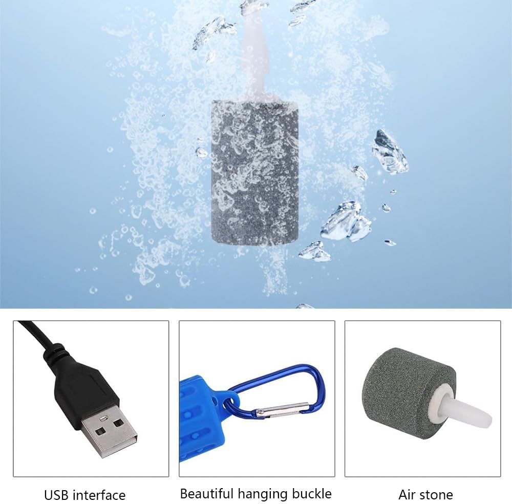 USB Aquarium Air Pump,Fish Tank Air Pump, Small Silent Aquarium Air Pump, 5V Mini Aquarium Air Pump USB, Mini USB Aquarium Fish Tank Oxygen Air Pump
