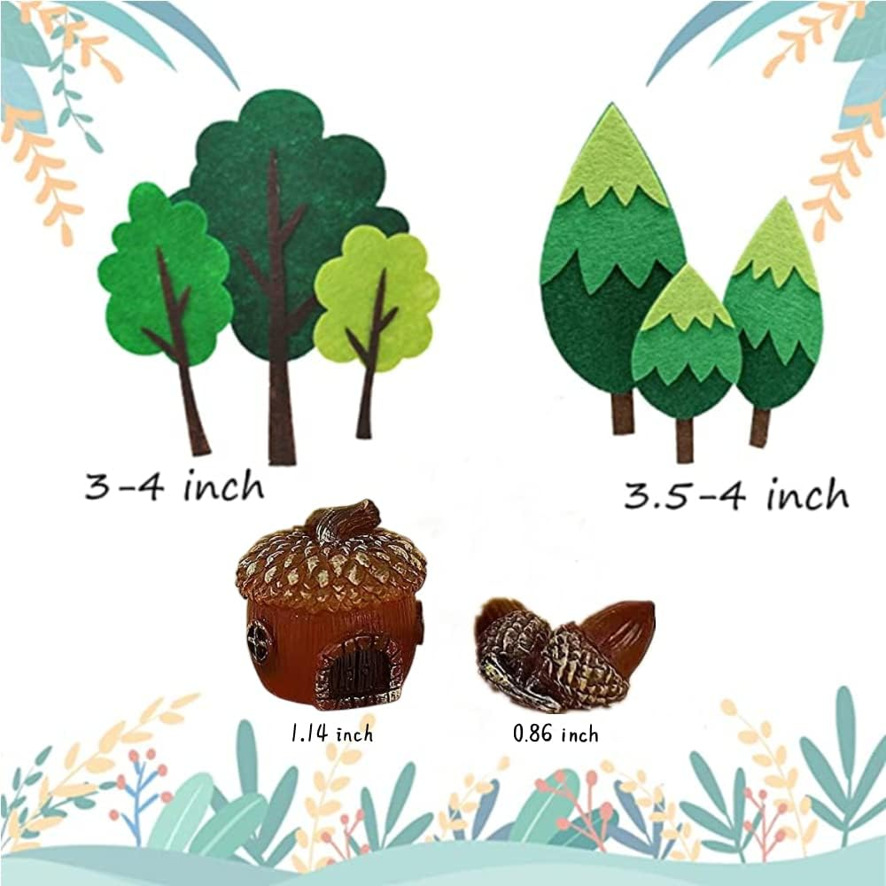 15 PCS Woodland Animal Cake Decoration Squirrel Cake Topper Woodland Animal Party Supplies image number 4