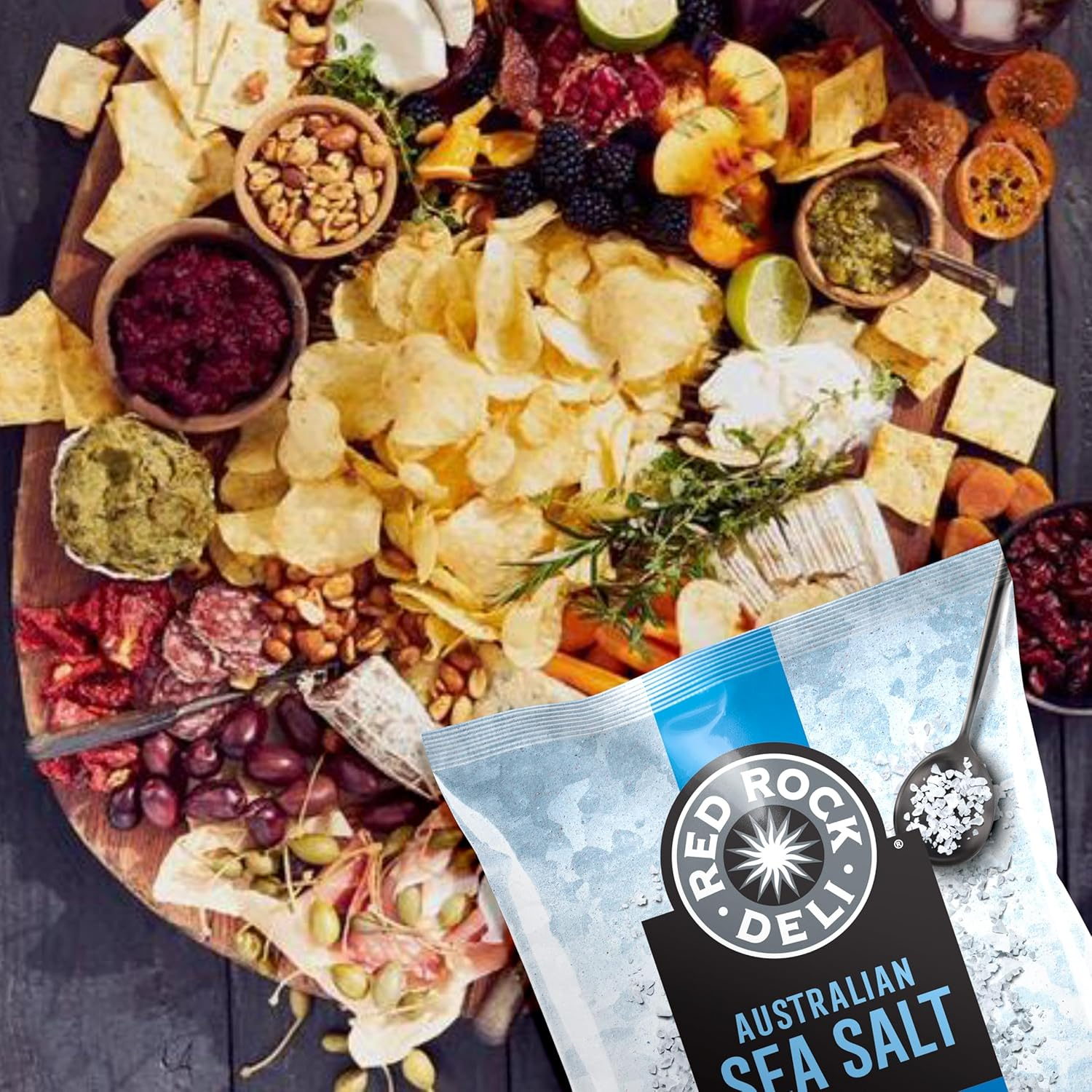 Red Rock Deli Sea Salt Potato Chips Share Pack 165G image number 4
