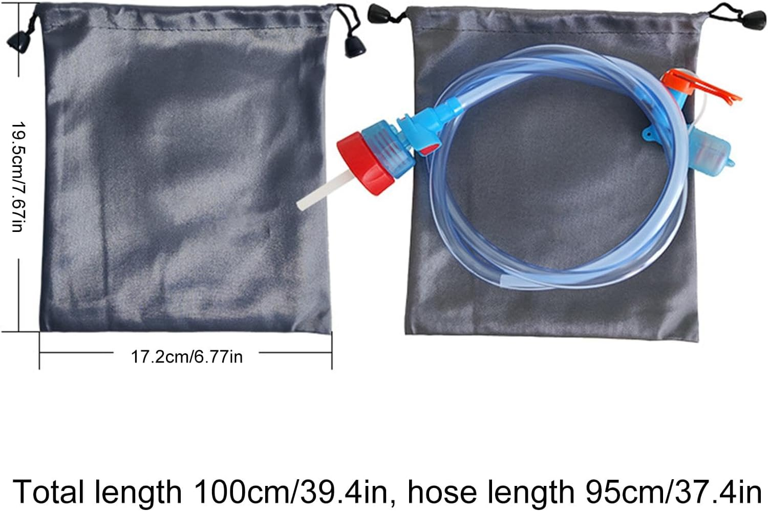 Generic Water Bottle Drink Tube Hose, Adjustable Hydration Bladder Reservoir Pack, Convertube Adapter, Replacement Hose Kit for Hiking, Fishing, Climbing