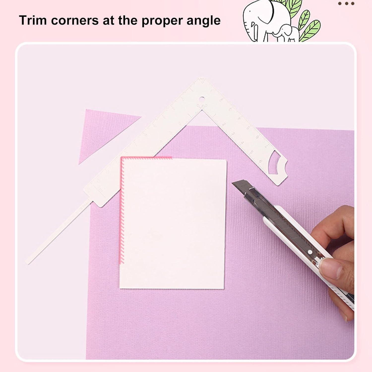 Book Cover Guide, Metal Bookbinding Cover Tool High Accuracy Bookbinding Kit Sturdy Bookbinding Ruler DIY Bookbinding Scrapbook Tool for Journal Cover, Album, Planner, Calendar image number 3