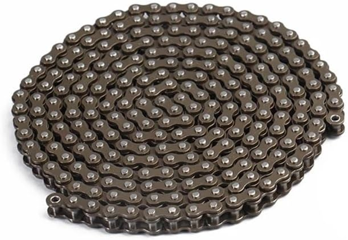 04C Roller Chain Pitch 6.35Mm Carbon Steel Drive Chain Joints Industrial Transmission Single Row Chain 0.5/1/1.5/5/10Meters(Full Chain Link) image number 2
