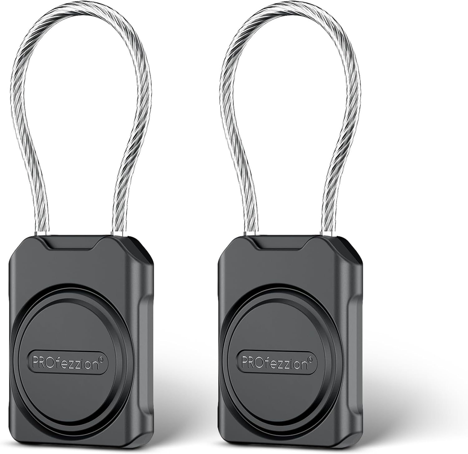 Profezzion Secure Airtag Holder with Metal Wire Cable for Luggage, IPX8 Waterproof Hard Shell Hidden Air Tag Case with Allen Key Locking System for Travel Suitcase, Backpacks, Keys, Pets & More