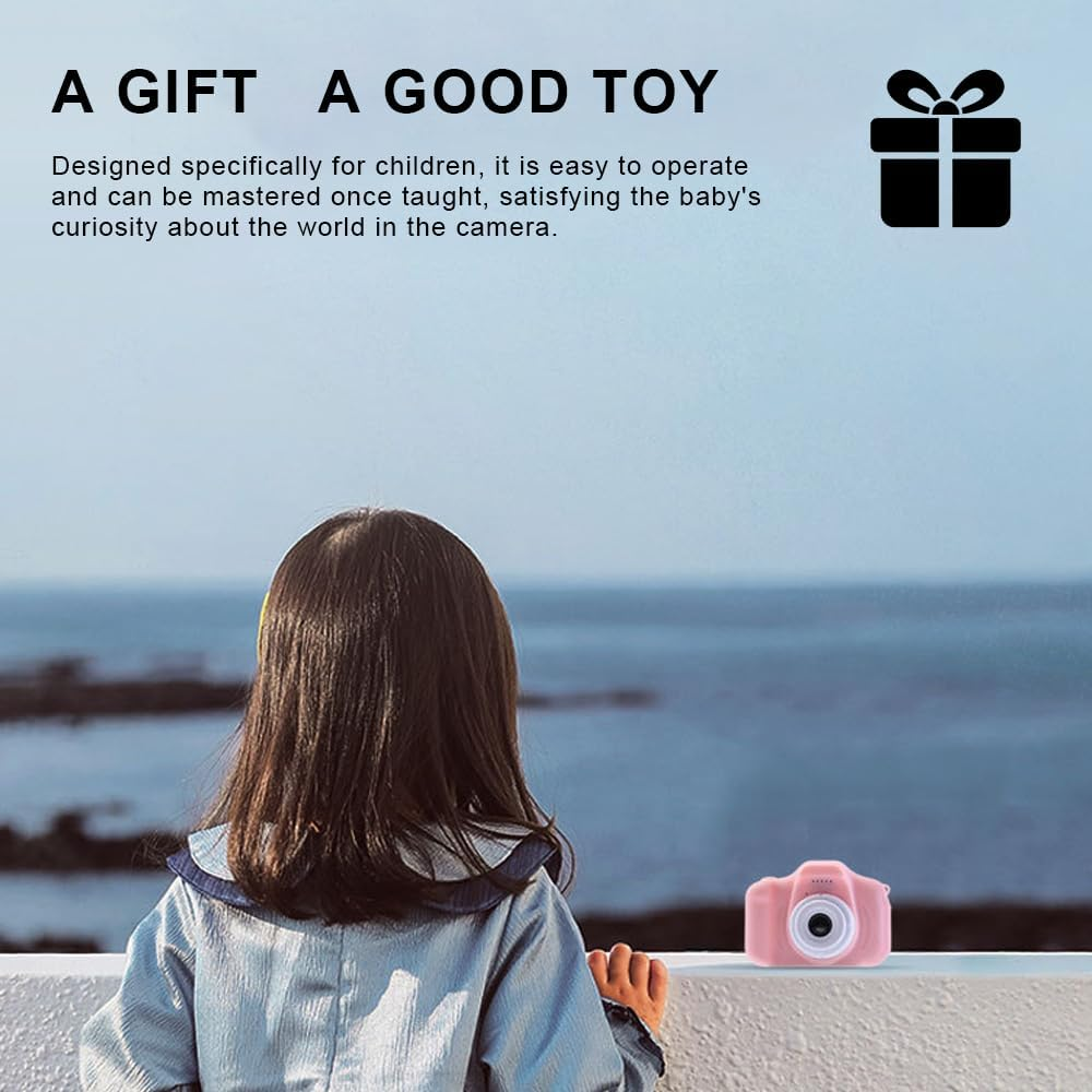 Kids Camera, Kids Digital Camera, Rechargeable with 32G Sd Card. Portable Child Digital Video Camera, Kids Camera Toys for 3-12 Years Old Boys Girls. Ideal for Christmas, Birthday Gifts Pink image number 1