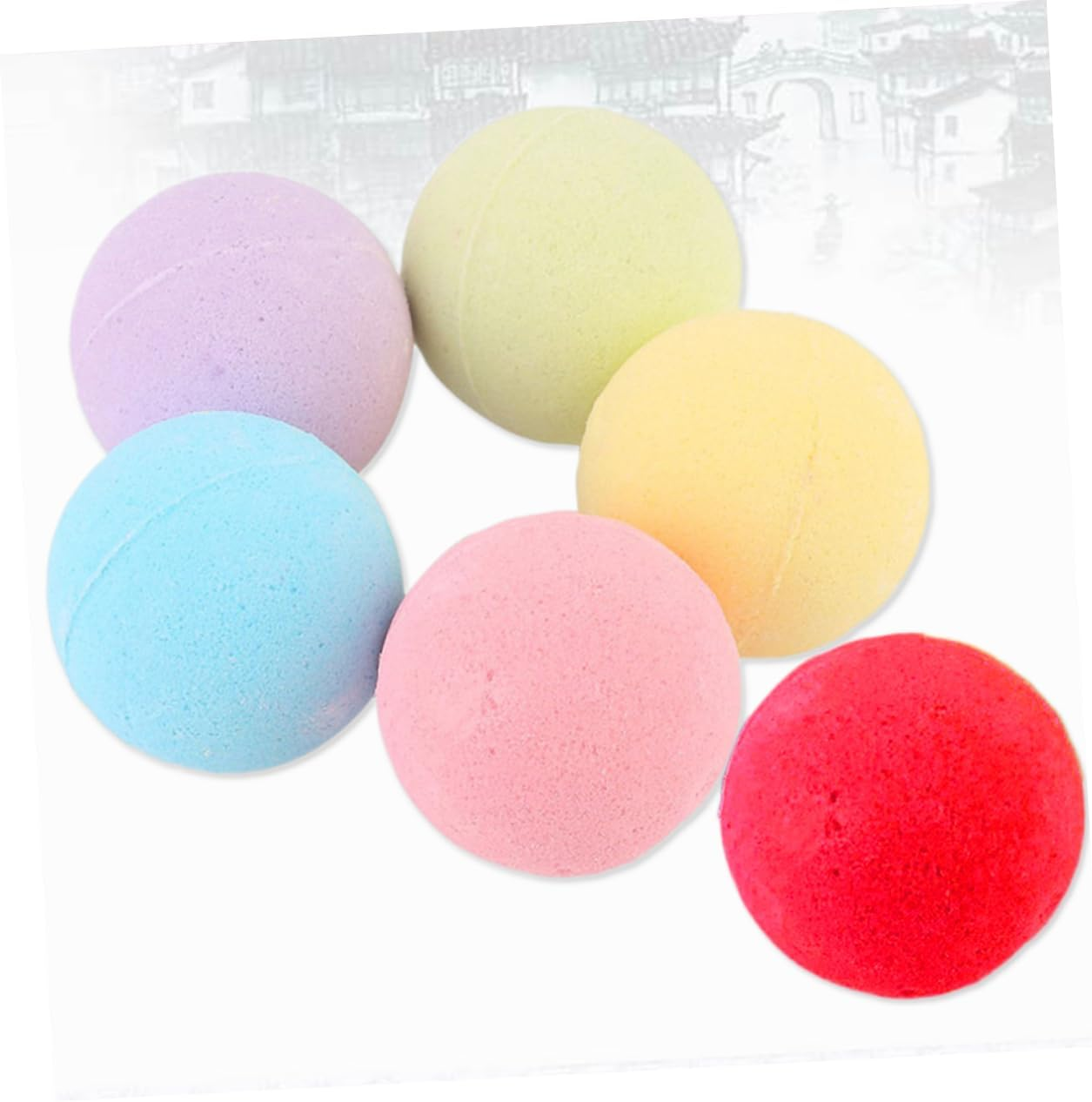 6Pcs Bath Salt Balls Set Organic Stress Relief for Women Exfoliating Bubble Balls for Relaxation Suitable for Home Spa and Self-Care image number 6
