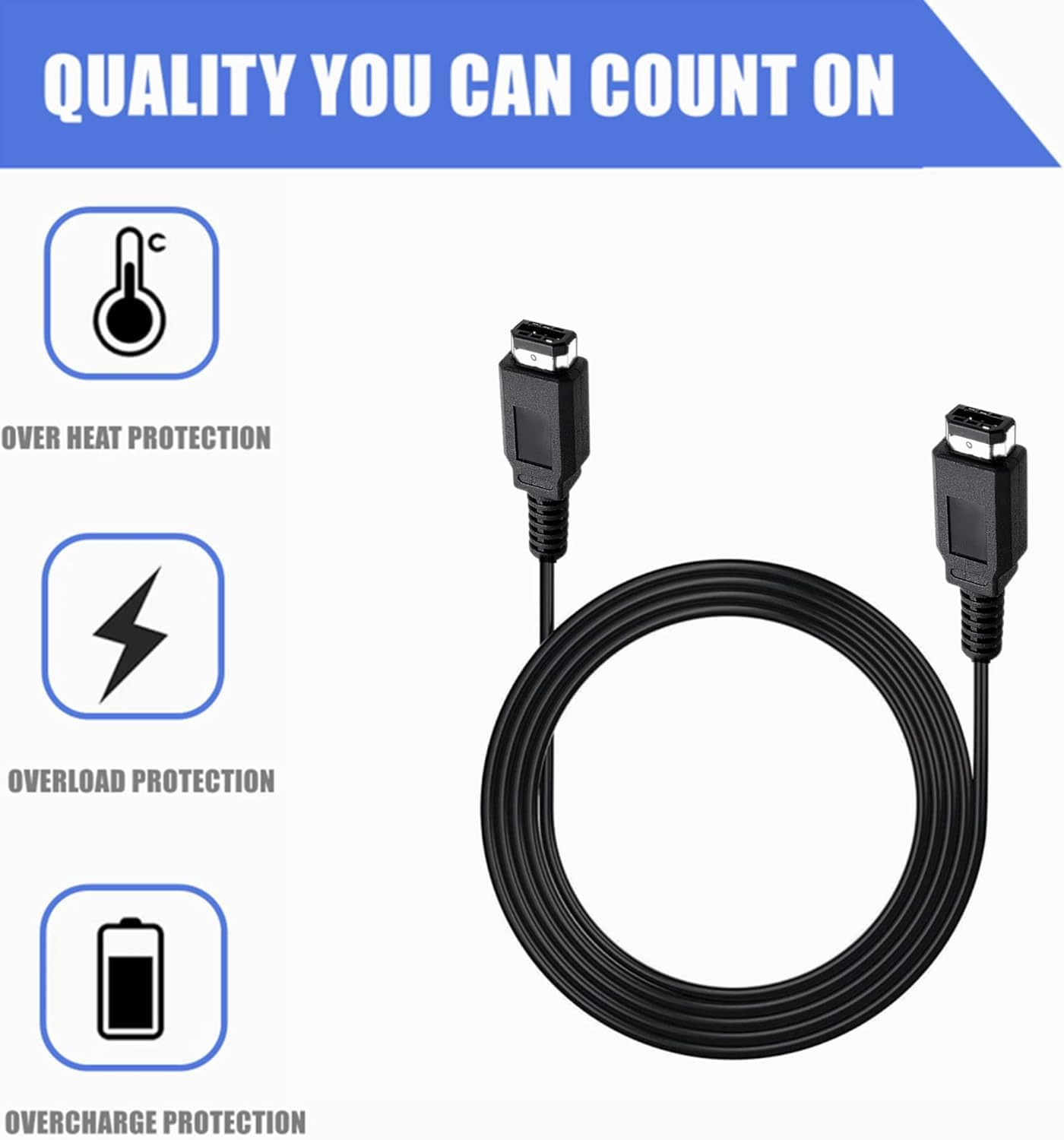 Two 2 Player Link Cable Cord Replacement for Nintendo Gameboy Color Gameboy Pocket GBP GBL GB Linking Cord(5 Pack) image number 2