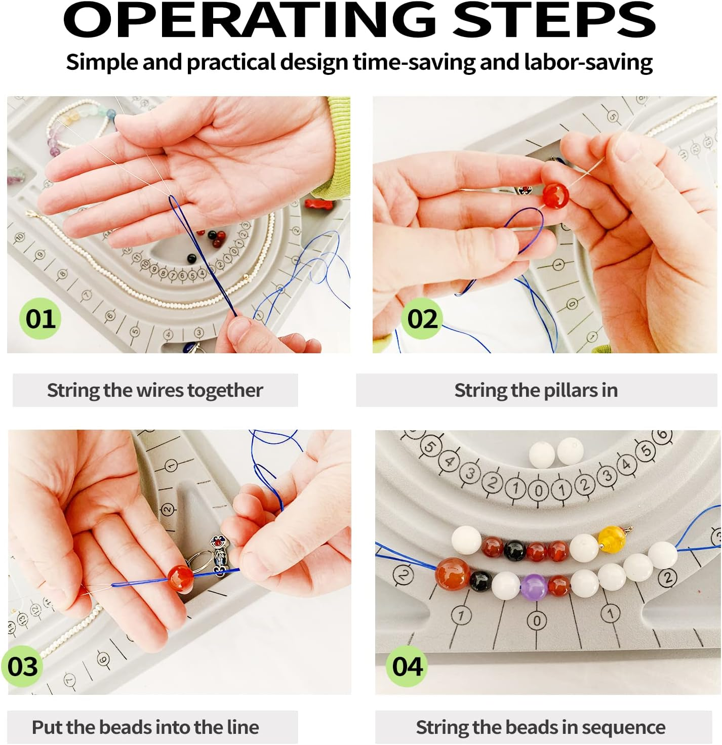 Bead Plate, Measuring Plate, Jewelry Design Tray, Suitable for Necklace, Jewelry Production, Measurement, DIY Production image number 1
