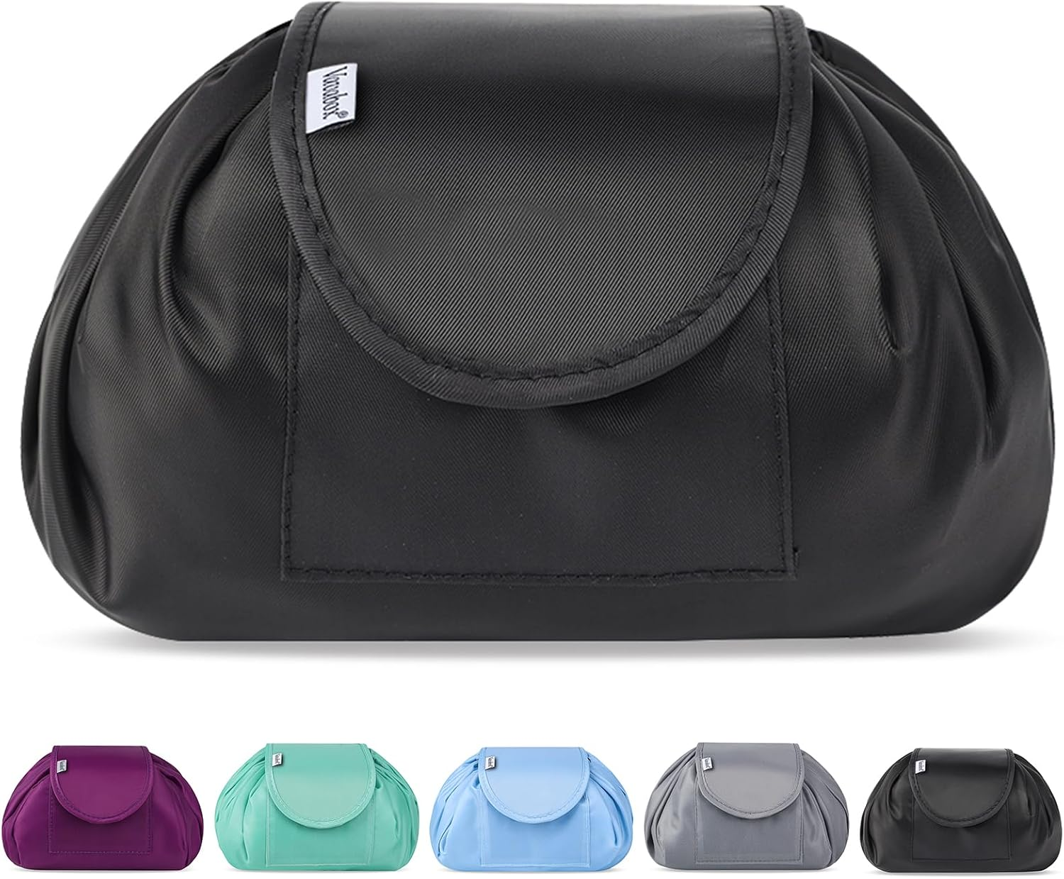 Lazy Drawstring Makeup Bags, Large Capacity Waterproof Travel Portable Cosmetic Bag Pouch Makeup Pouch Storage Organiser for Women Girl, Pink Leopard, 57 Cm, Drawstring Makeup Bag