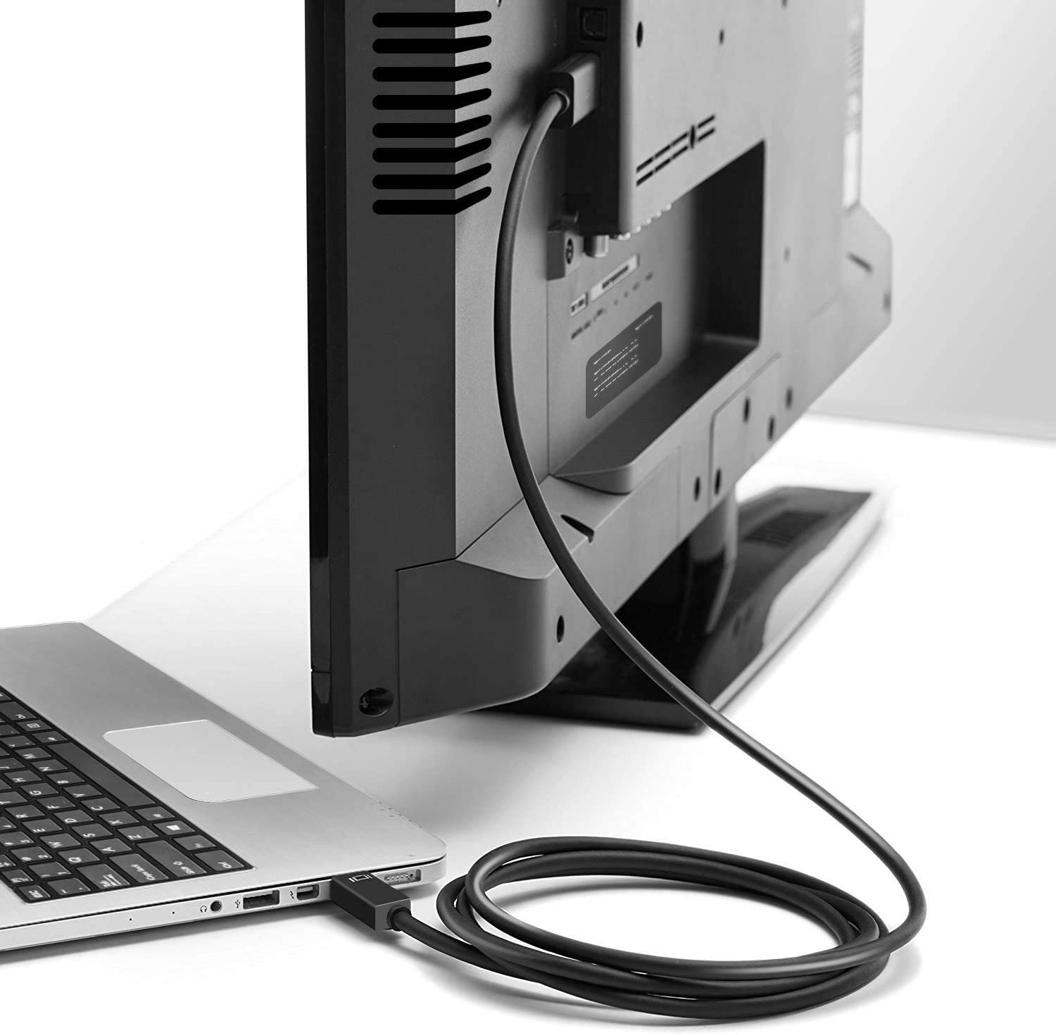 Mini Displayport to HDMI 4K - Thunderbolt to HDMI Adapter Cord 6FT Compatible with Apple Macbook Air Pro, Mac Mini, Microsoft Surface Pro 3/4 Dock to Tv/Monitor/Projector image number 5