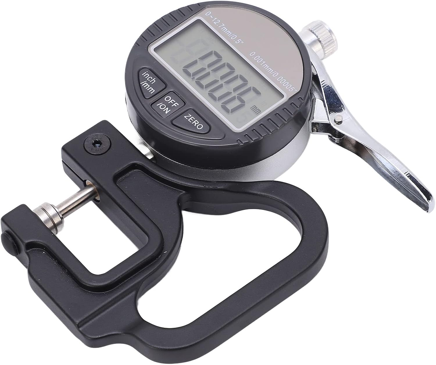 Digital Thickness Meter for Paper, Leather, Cloth - Precision Measurement Tool with Digital Display, Range 0-12.7Mm, Accuracy 0.001Mm