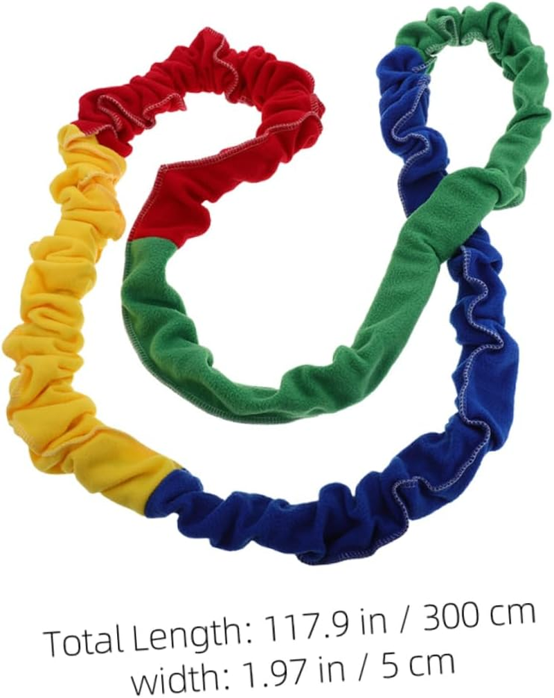Generic Elastic Stretchy Band Dynamic Movement Rope for Outdoor Exercise Cooperative Game Supplies Colorful Stretchy Band for Classroom Group Activities image number 1
