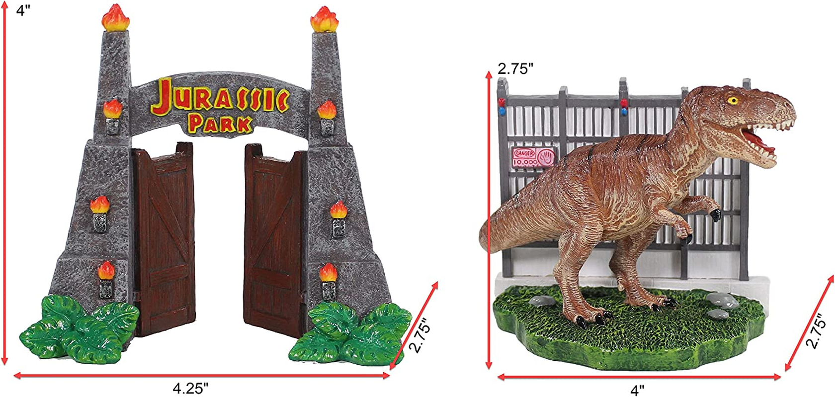Penn-Plax Jurassic Park Officially Licensed 2-Piece Aquarium Ornament Bundle &ndash; Includes T-Rex and Park Gate Decorations &ndash; Small image number 5