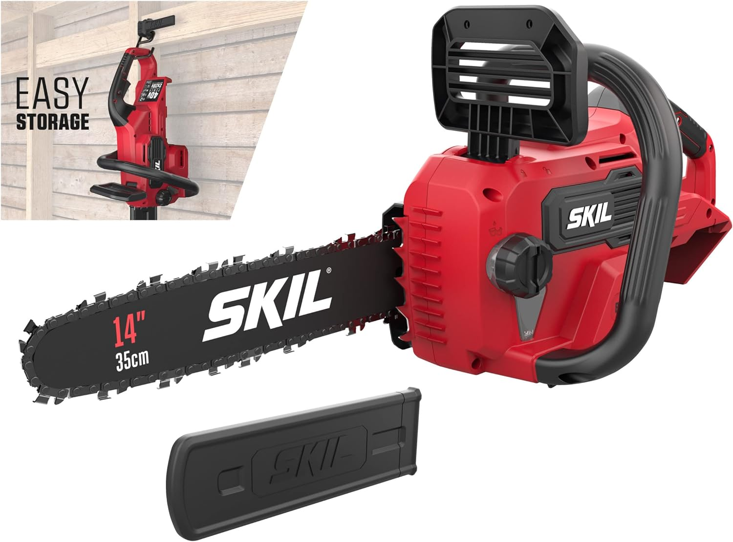 Skil Pwrcore 20V Brushless Chainsaw Kit with 2X2.5Ah Batteries and Dual Charger.