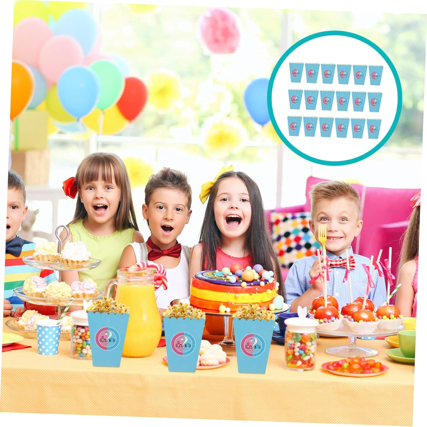 CAXUSD 18Pcs Popcorn Boxes Gender Reveal Party Favors for Popcorn Holder for Birthday Party Decorations image number 2
