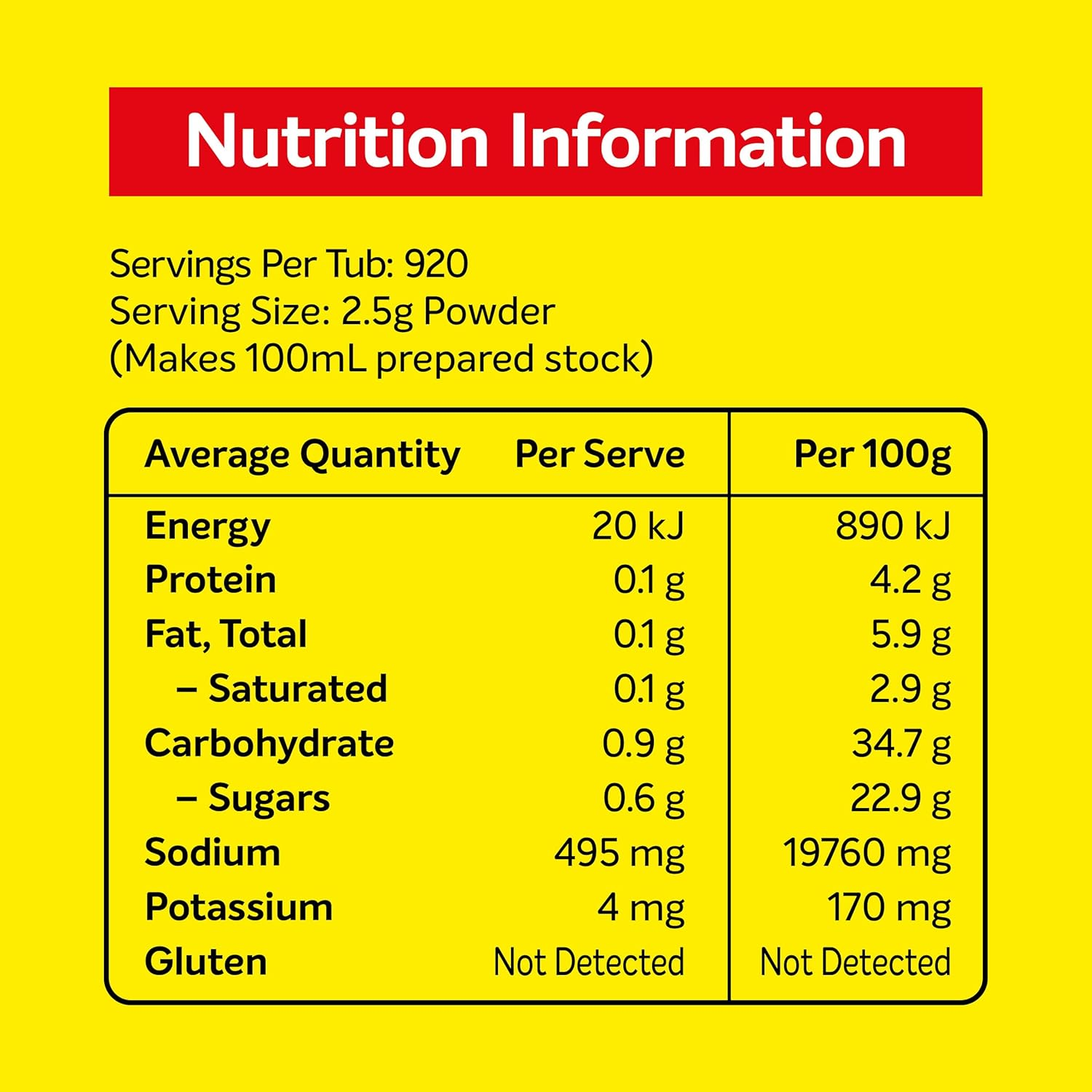 Maggi Gluten Free Beef Flavoured Booster Powder 2.3 Kg image number 3