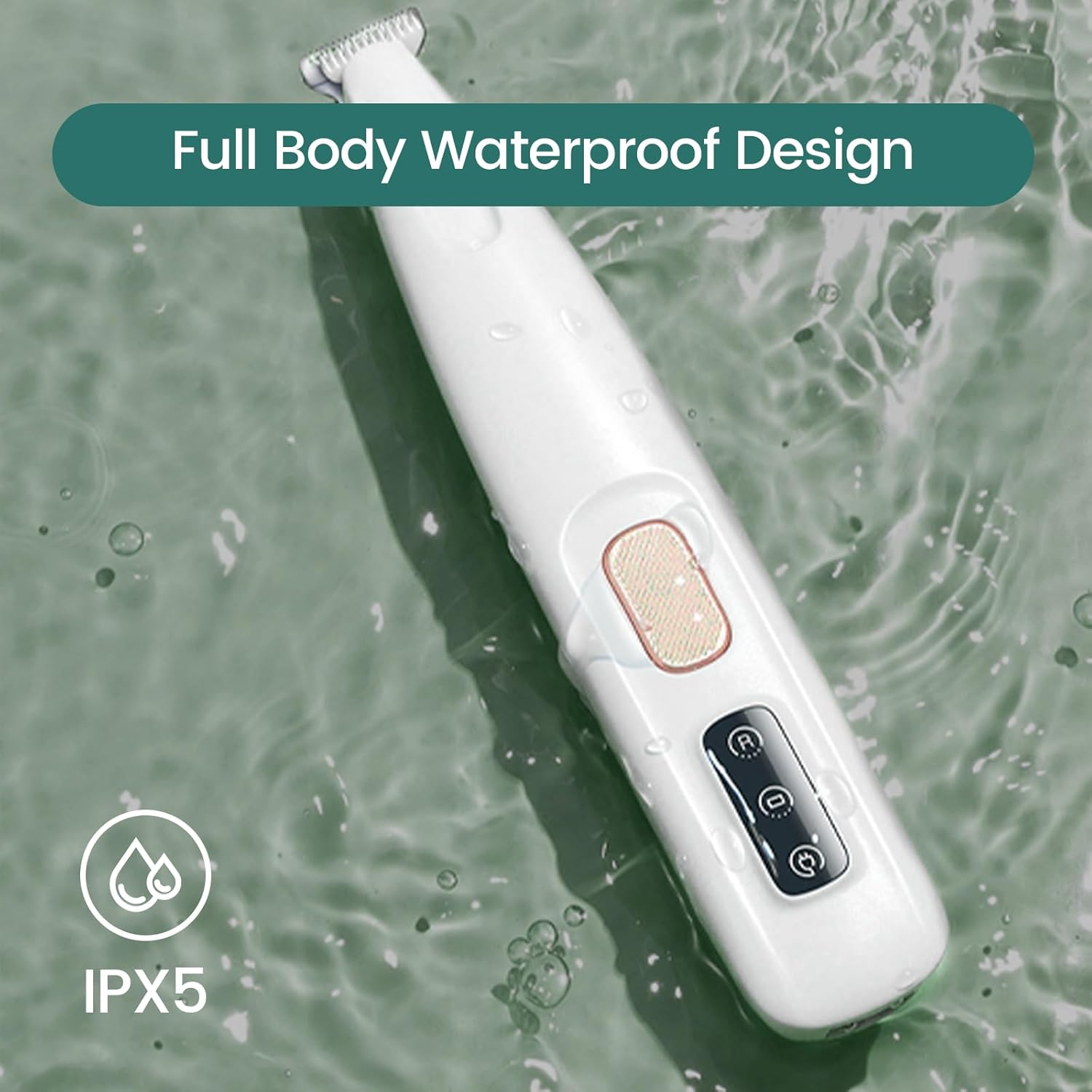 Dog Paw Trimmer, Aieero Low Noise 35Db Dog Clippers with LED Light, 18Mm Widen Replaceable Blade, Rechargeable Electric Grooming Kit for Dogs Cats Trimming Paws Face, Eyes, Ears, Rump image number 5