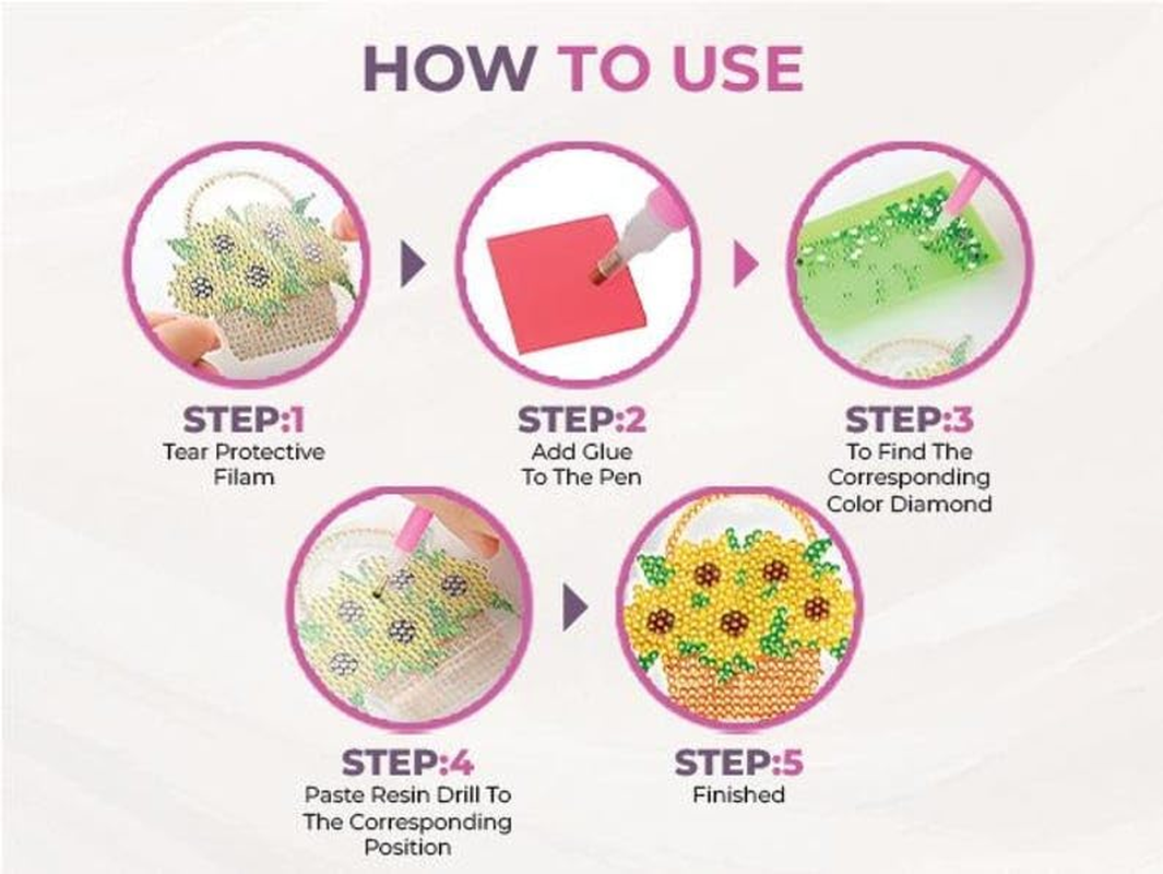 Syntego 5D DIY Christmas Tree with Yellow Ribbon Diamond Painting Kit Crystal Rhinestone Acrylic Table Top Decoration (Xmas Tree 3) - Heart Bear image number 3