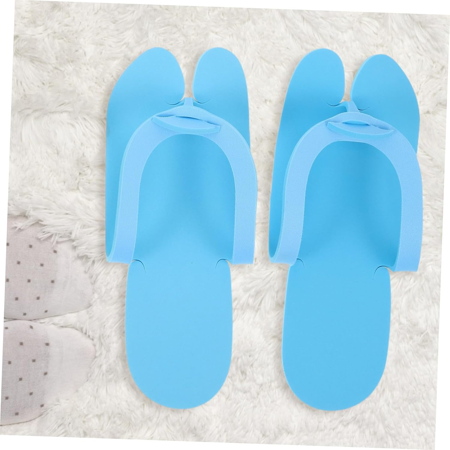 FOMIYES 8Pairs Disposable Slippers for Hotel Spa Bathing Eva Non-Slip Women Travel Guests Home Use image number 4