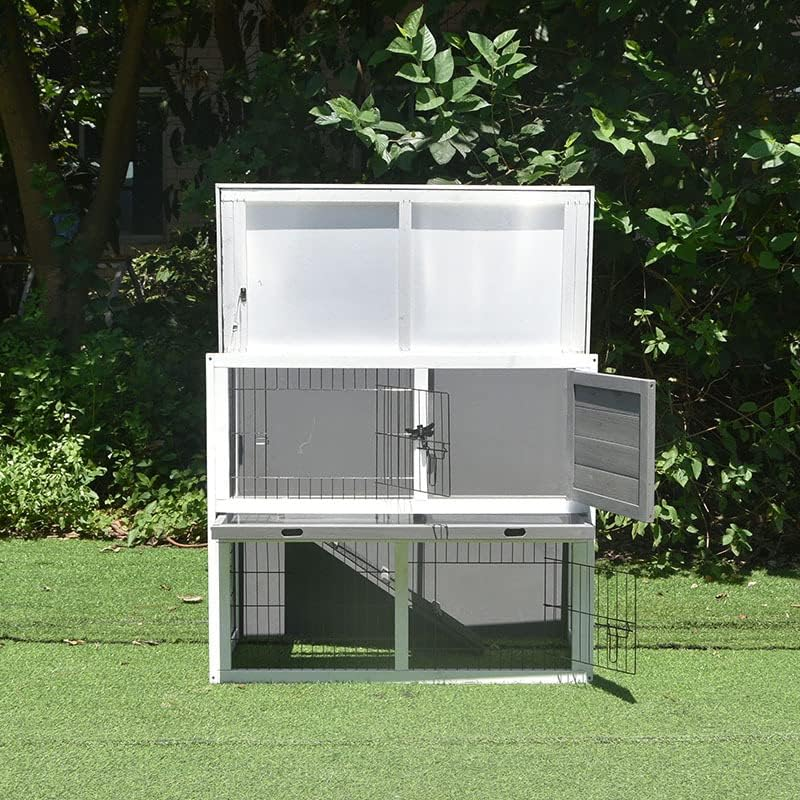 Pawhub Small Wooden Chicken Hen Coop Rabbit Hutch Guinea Pig Cage image number 4