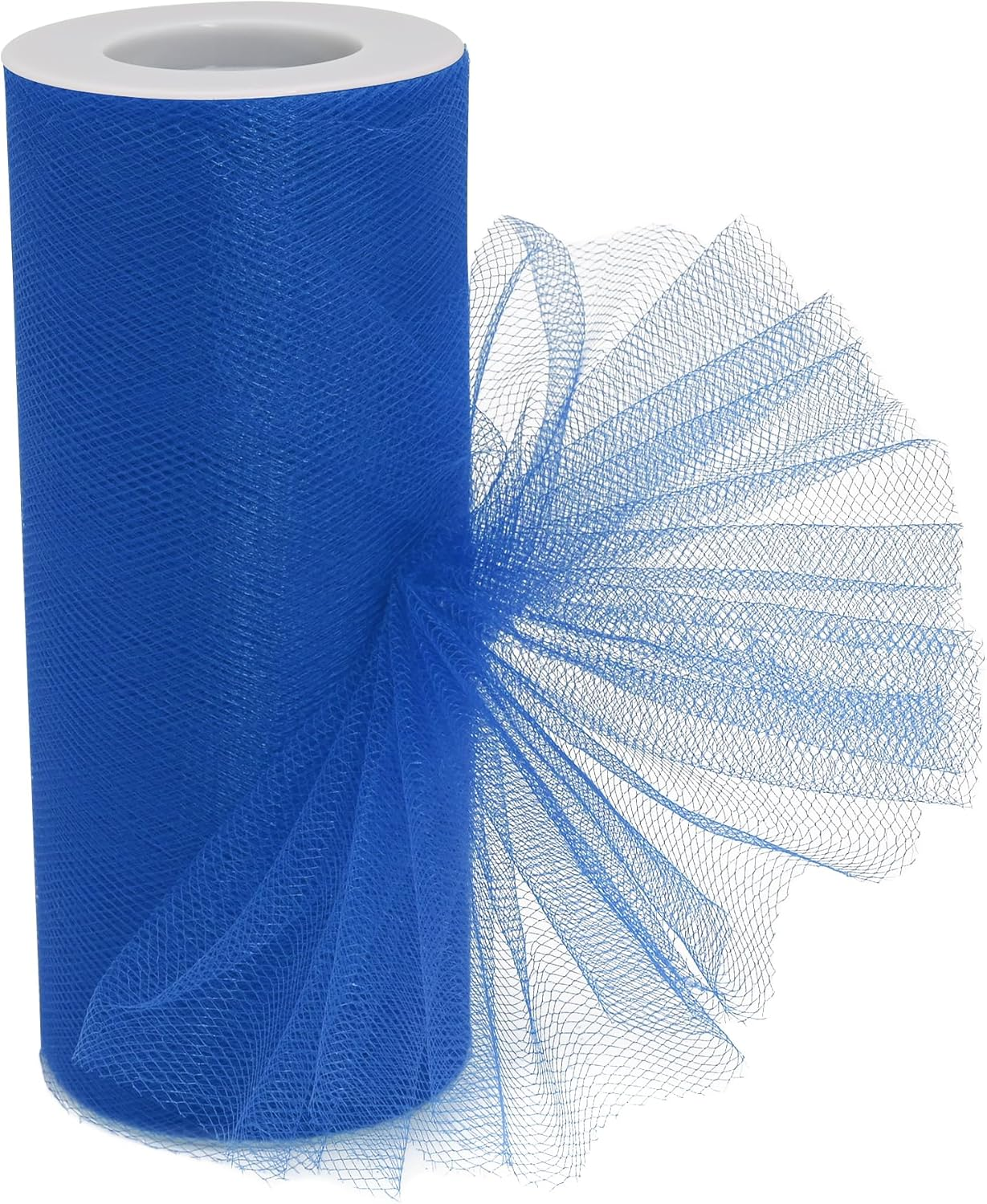 Royal Blue Tulle Fabric Roll - 6 Inch X 25 Yards Tulle Ribbon for Gift Wrapping DIY Crafts Party Decorations and Making Ponchos and More image number 7