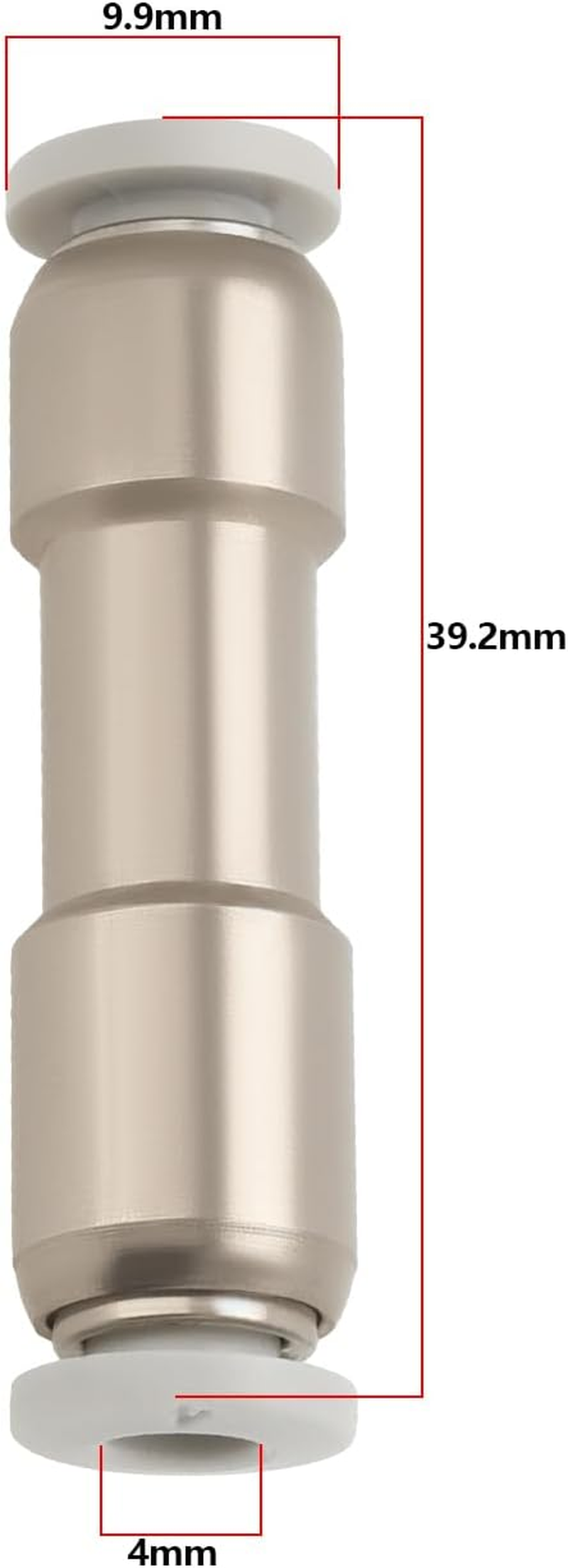 Emsea 2PCS Pneumatic One-Way Check Valve Inner Diameter 4Mm 9.9X39.2Mm Nickel-Plated Brass Compressed Air Connector for Vacuum Air Compressor Pump image number 4