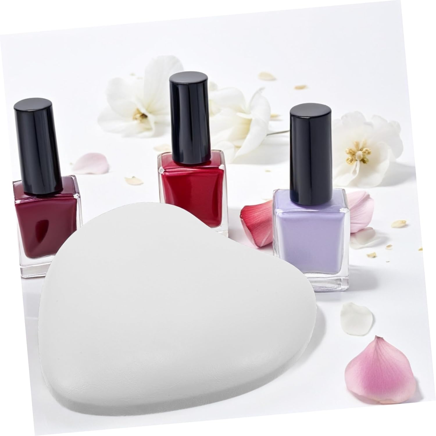 Anneome Memory Elbow Rest Pad for Desk Manicure Soft Heart Shaped Arm Cushion Portable Nail Tech Hand Pillow Comfortable Tilted Support for Nail Care and Tattoo Use image number 6