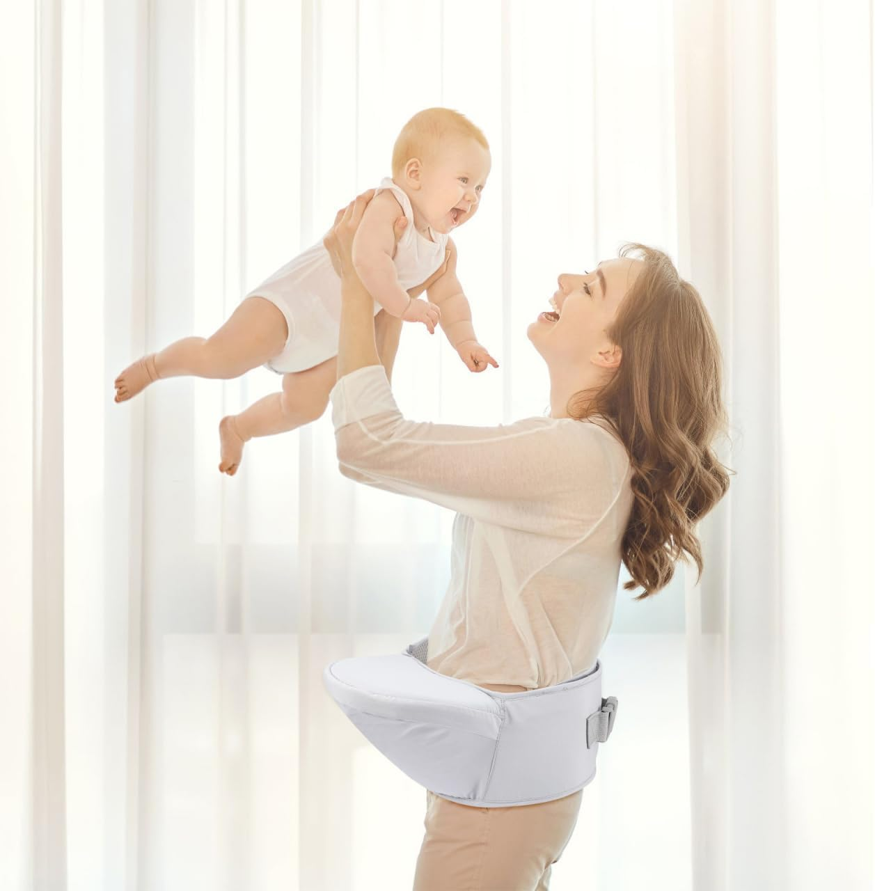 Kisangel Hug Waist Stool Boy Girl Seat Carrier Lightweight Outdoor Travel Hands Support for Boys and Girls image number 3