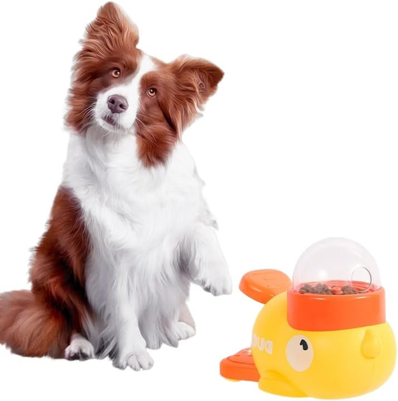 2-In-1 Dog Interactive Slow Feeder, Washable Automatic Dog Feeder Toy, Duck-Shaped Design Dogs Treat Dispenser Toy with 3 Food Outlet Size, Dogs Slow Eating Bowl for Pets Puppy image number 2