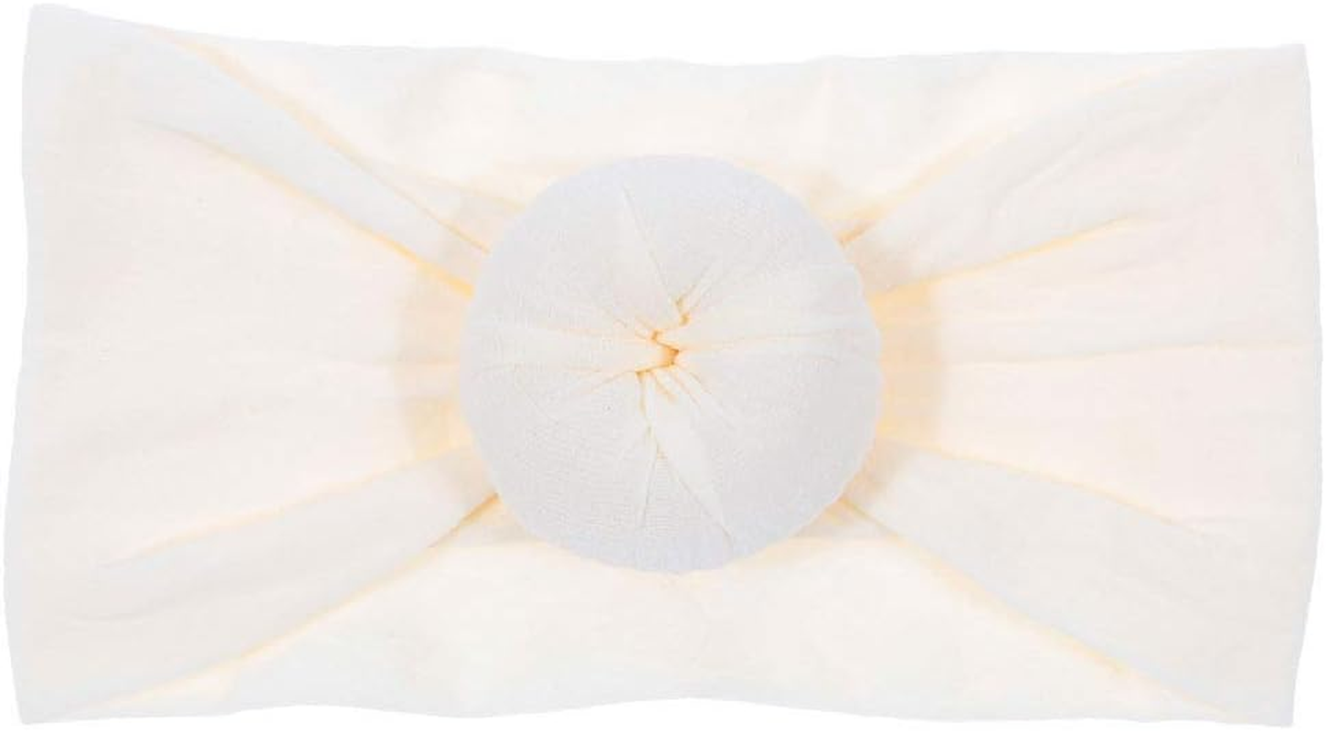 Nishine 6 Pack Cute Toddler Baby Girls Elastic Soft Nylon Headwraps Infant Knot Bow Headband Turban image number 6