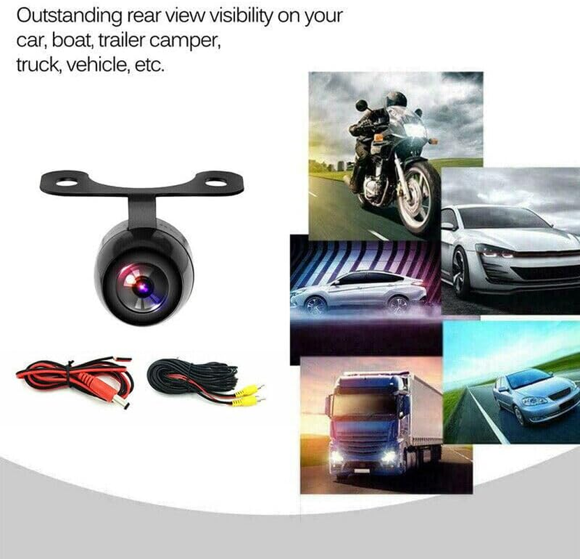 AIMALL 150&deg; Wide Angle Waterproof Rear View Camera - HD 720TVL Backup Parking Camera with IR Night Vision, Metal Housing (0.98" X 1.38") for Cars, Trucks, Suvs