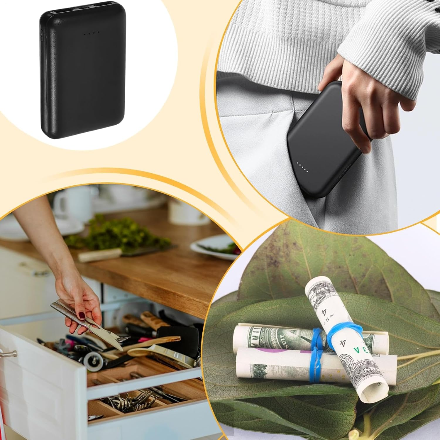 Diversion Secret Case | Power Bank Safe Stash Box for Jewelry | Disguised Concealment, Lighweight Organizer Container for Cash Coin Key Tickets image number 4