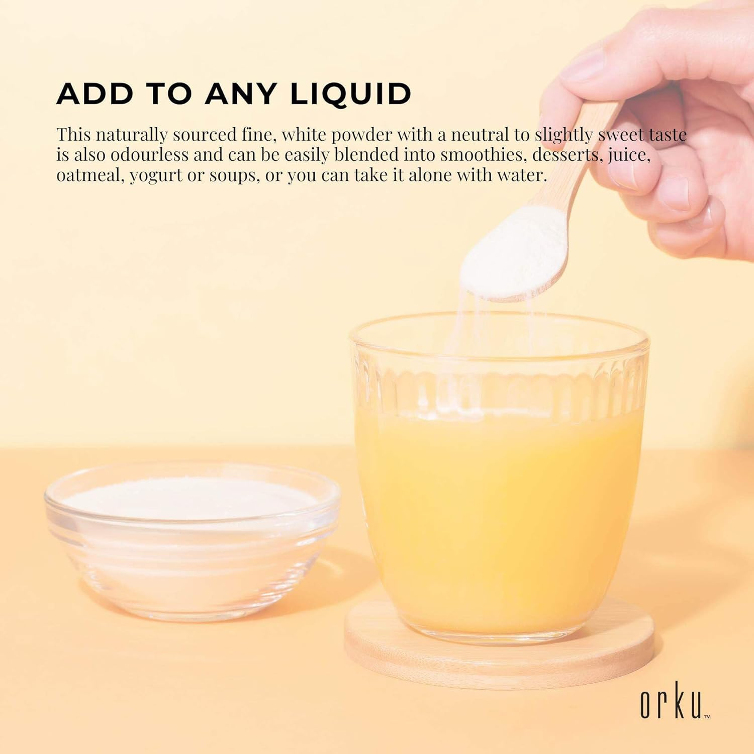 Orku 100G Chicory Root Inulin Powder - Unflavoured Natural Prebiotic Fibre image number 2