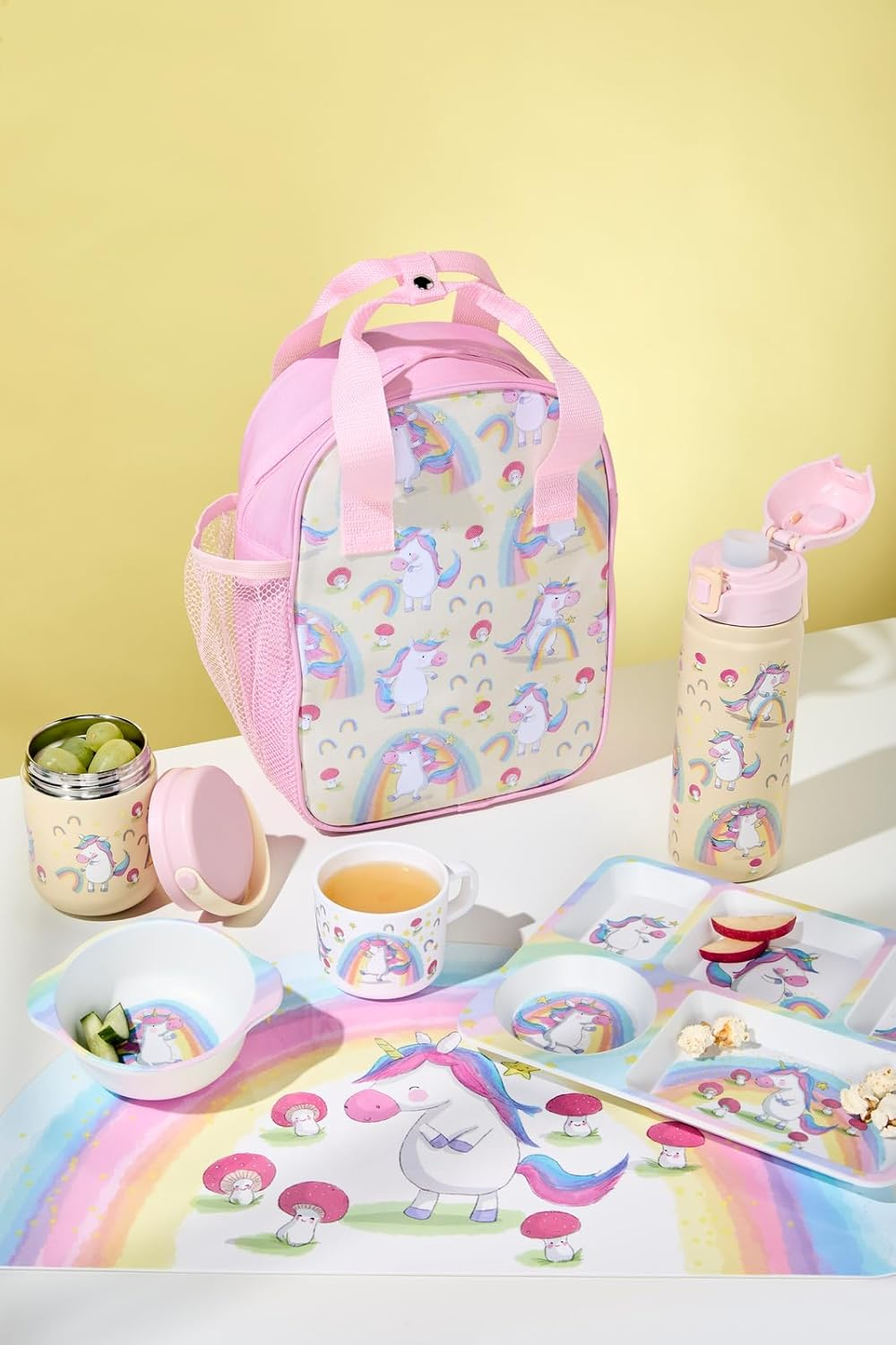 Maxwell & Williams Jedda Robaard Magical Tales Melamine 3Pc Dinner Set Unicorn Gift Boxed image number 2