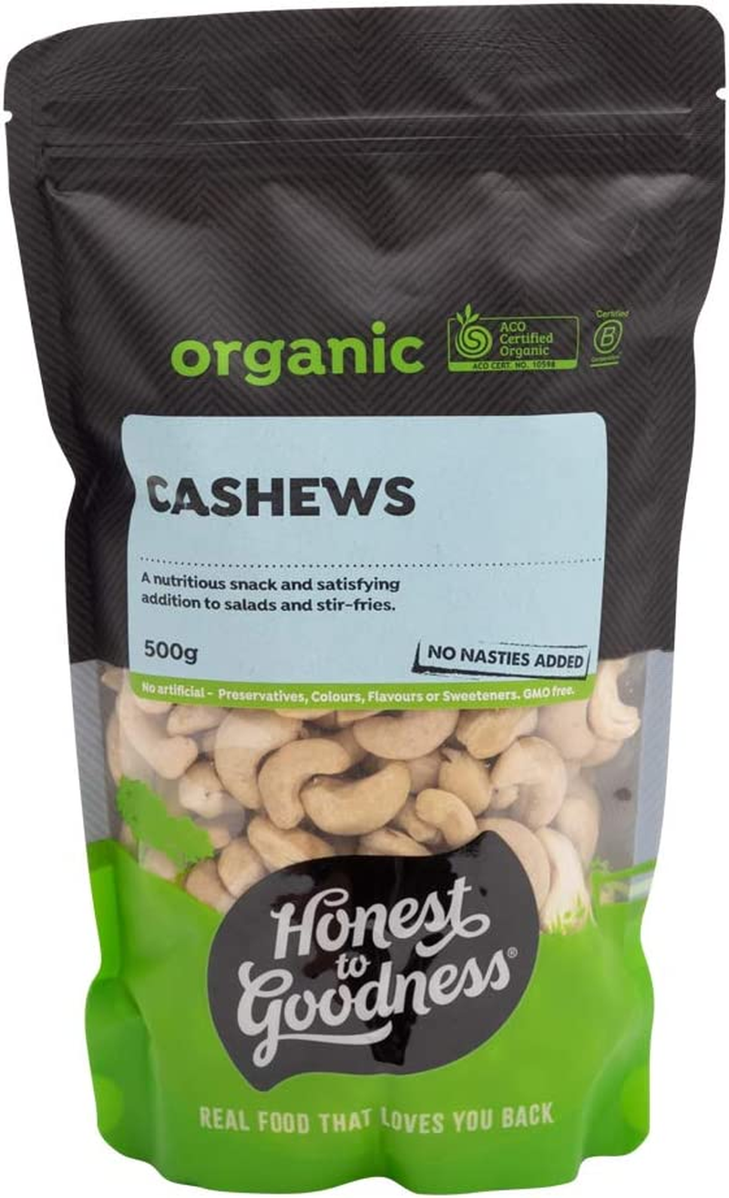Honest to Goodness, Organic Cashews, 1 Kilogram - Natural Goodness Known for Their Rich, Buttery, Nutty Flavor, Ideal for Various Culinary Applications. image number 4