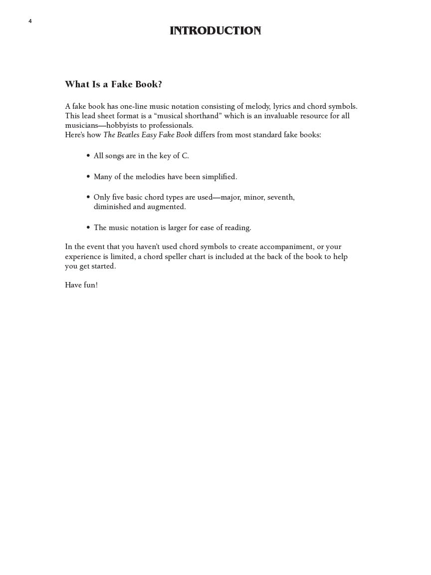 BEATLES EASY FAKE BOOK 2ND EDITION image number 5