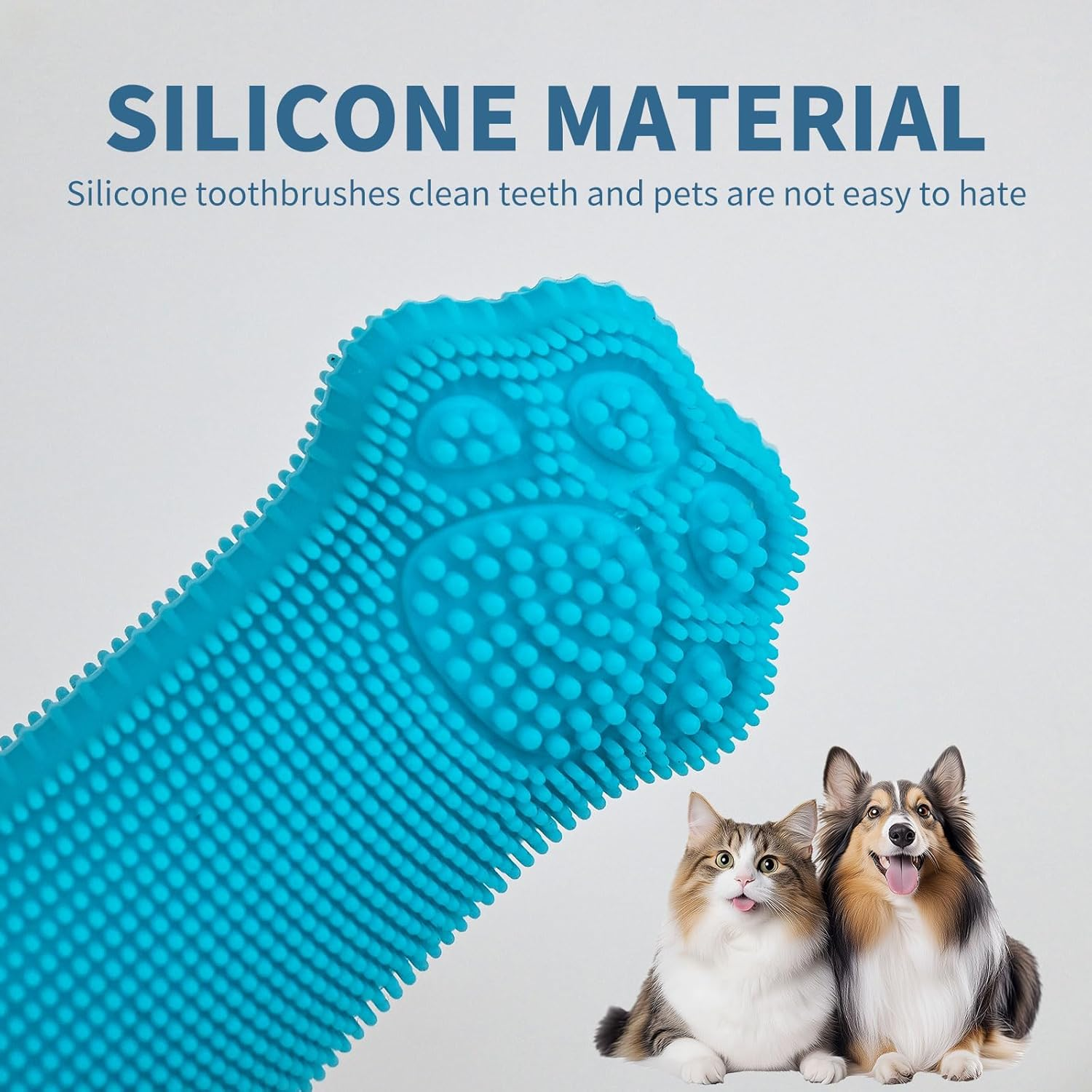 Hera Harmony Finger Toothbrush for Small Dogs, Cats & Puppies, Soft Silicone, 3 Pack image number 2