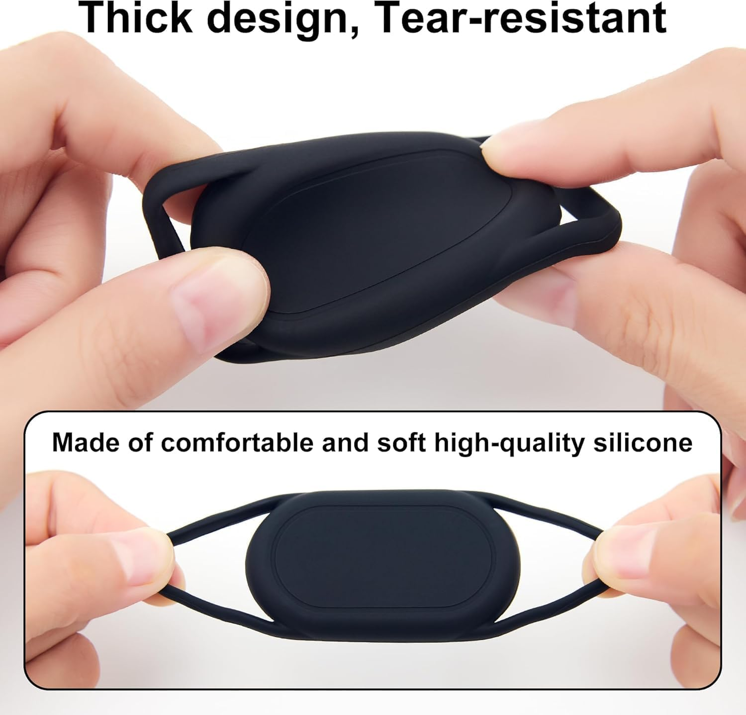 4 Pack Waterproof Dog Collar Holders for Samsung Galaxy Smarttag2, Kiewhay Silicone GPS Tracker Hidden Anti-Lost Case for Smart Tag2 for Pet Dog Cat Collars (4*Black) image number 5