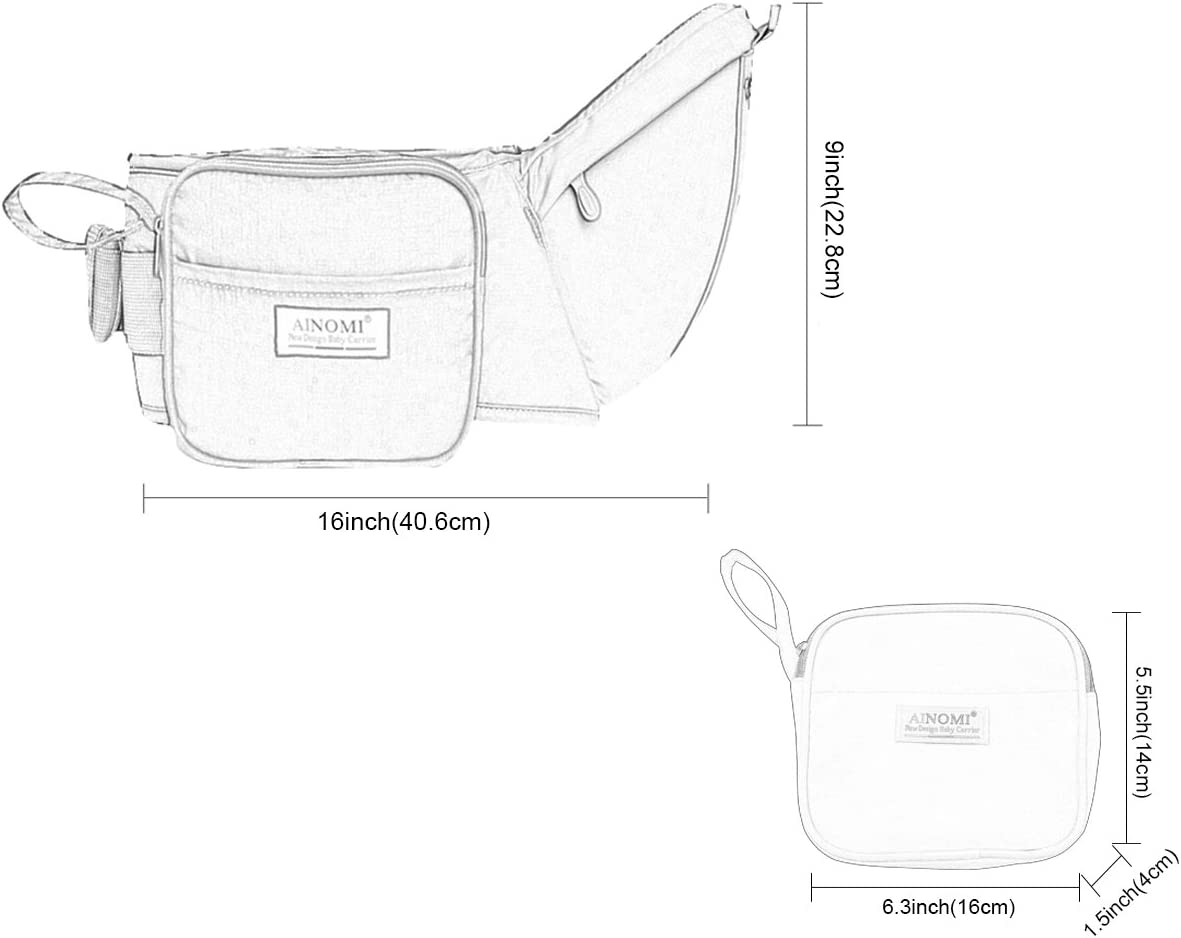 Baby Carrier with Hip Seat for All Season,Soft Waist Hip Seat Belt Carrier for Infant Baby 0-3 Years -Green image number 3