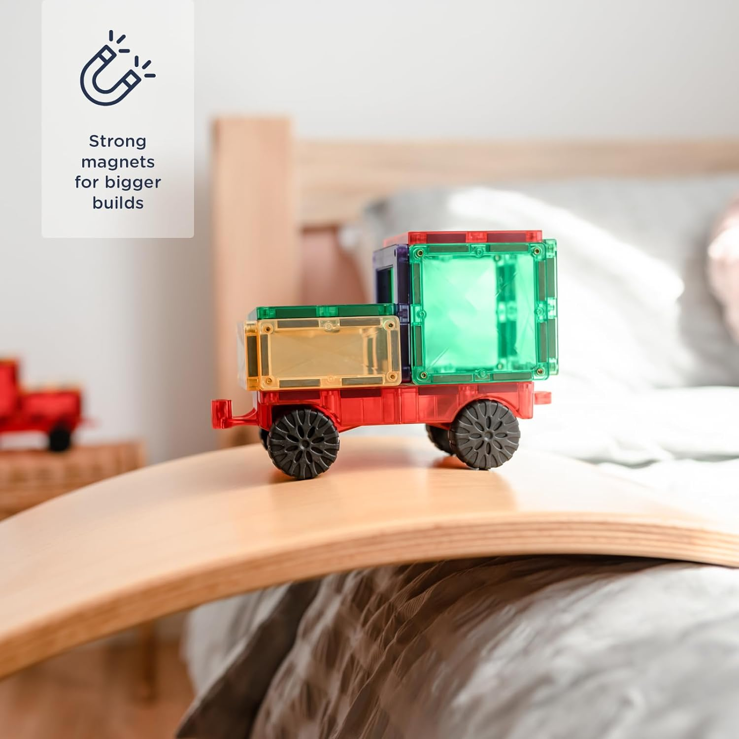 CONNETIX Magnetic Tiles Rainbow Motion Pack, 24 Pieces