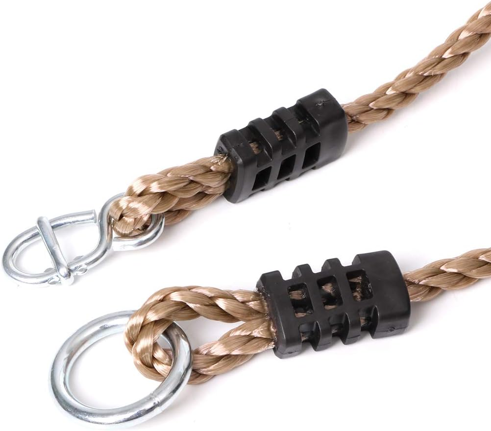 2Pcs Tree Swing Hanging Ropes Indoor Outdoor Hammock Swinging Chair Straps Hanging Kit for Adjustment or Extension - 60 Inch & Holds to 650Lbs image number 6