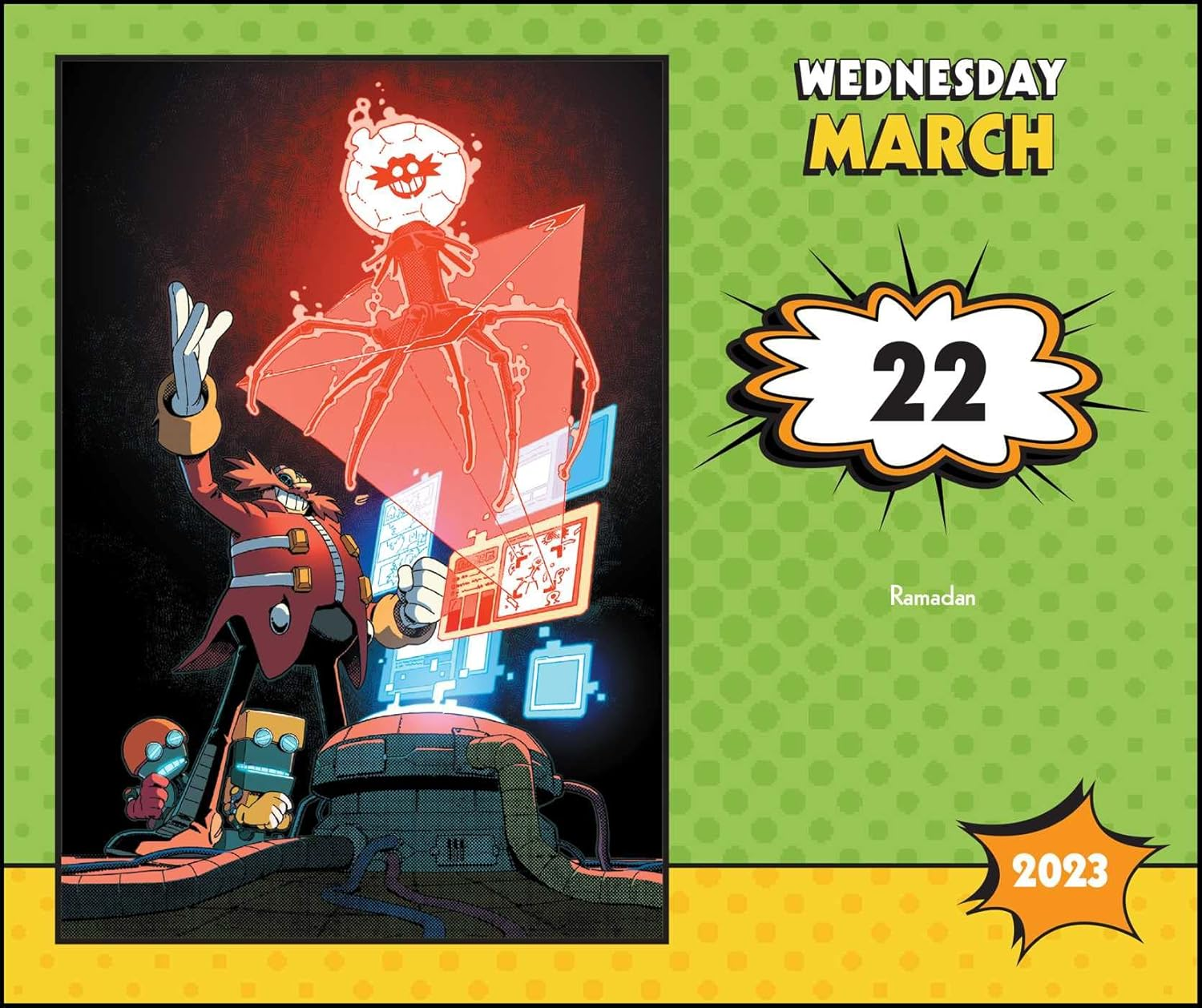 Sonic the Hedgehog Comic Collection 2023 Day-To-Day Calendar image number 1