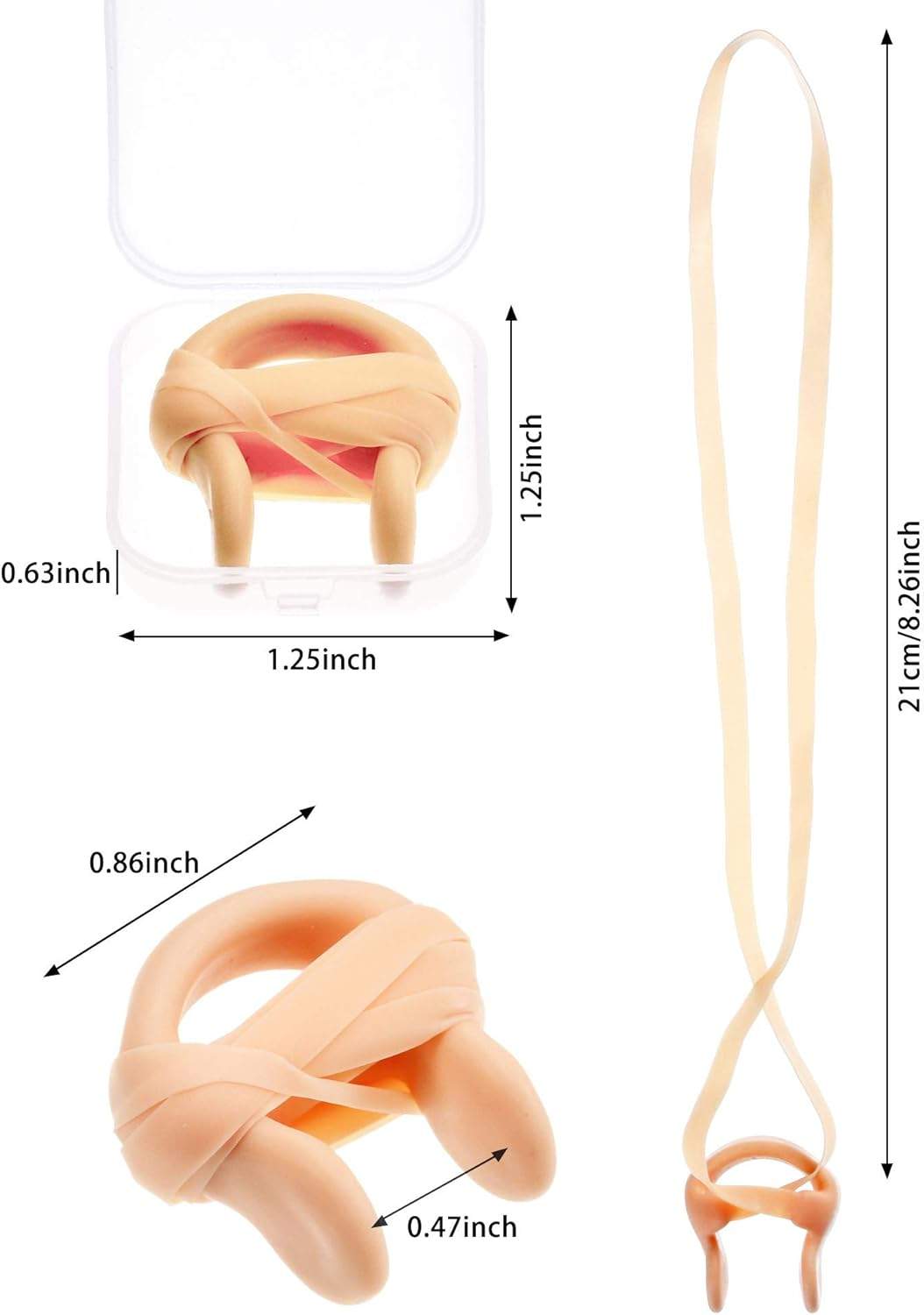 7 Pieces Swimming Nose Clip Silicone Nose Plug Nose Protector with Elastic Rope for Kids and Adults Swimming Using image number 1