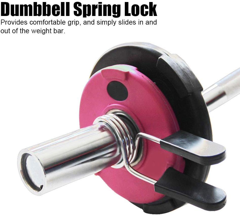 Dumbbell Barbell Spring Collars, 4PCS Weightlifting Strength Training Lock Clamp Spinlock Barbell Collar Lock (28Mm) image number 6