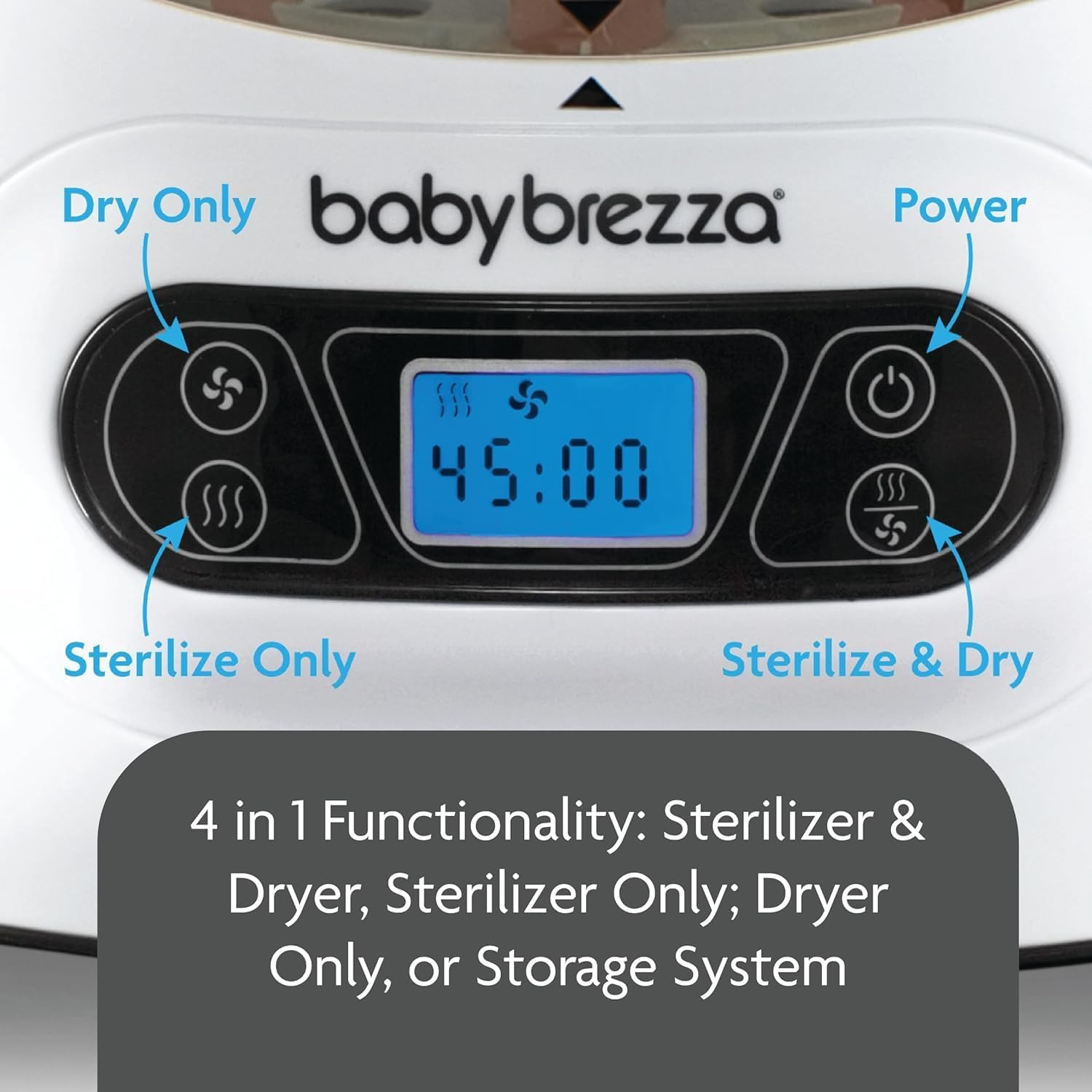 Baby Brezza Baby Bottle Sterilizer and Dryer Machine &ndash; Electric Steam Sterilization - Universal Fit - Pacifiers, Glass, Plastic, and Newborn Feeding Bottles image number 1