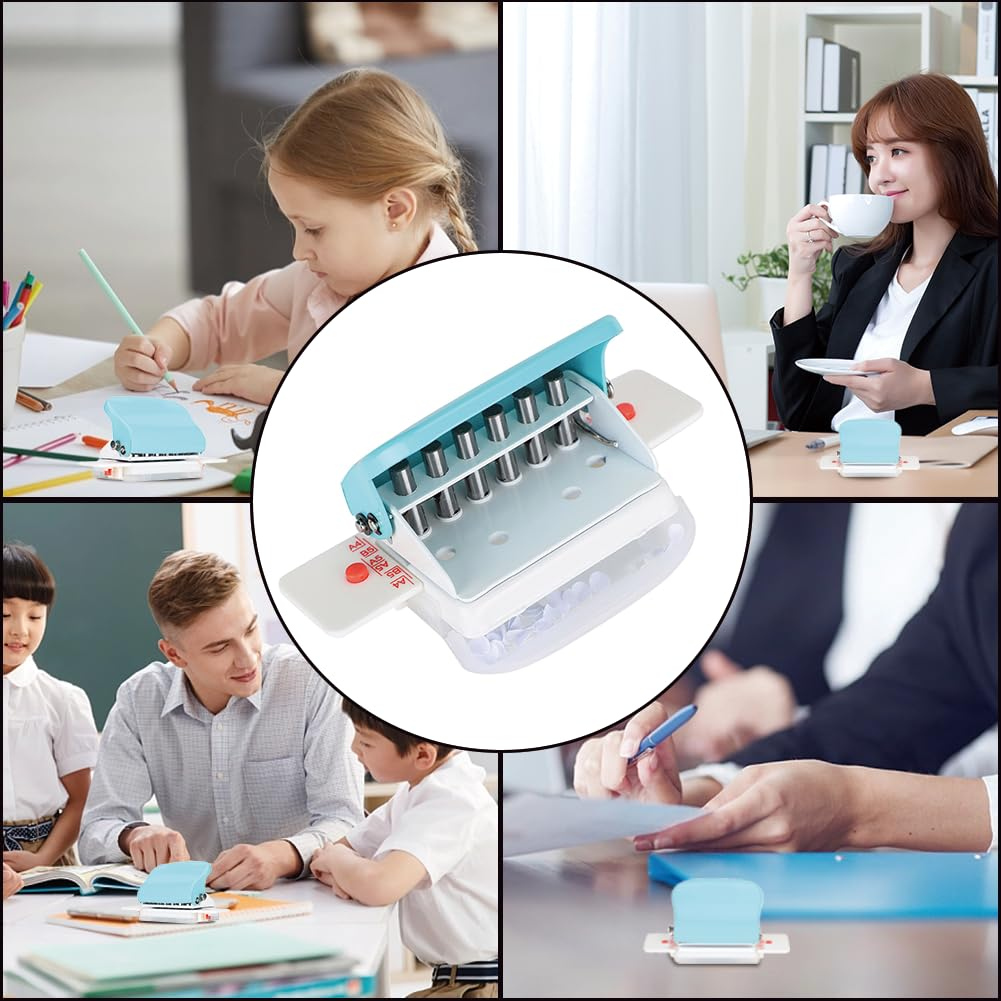 Manual Binding Machine, Paper Puncher 6 Holes Cinch Punching Machines Handheld Comb Binder Machine Book Maker for A4 A5 B5 Notebook Scrapbook Diary Planner Office School Supplies