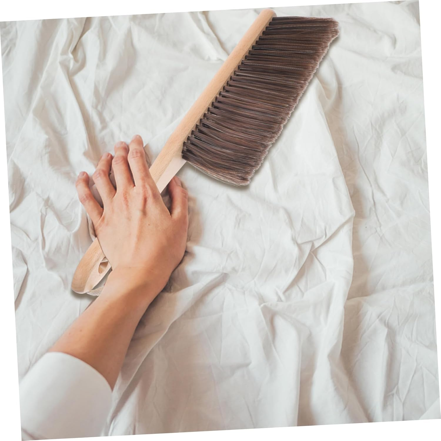 MARMERDO Wall Oven Fireplace Brush - Horsehair Hand Brush with Wood Handle for Woodworking, Counter, Bed, Dusting Furniture - Sweeping Broom and Clean Duster image number 4