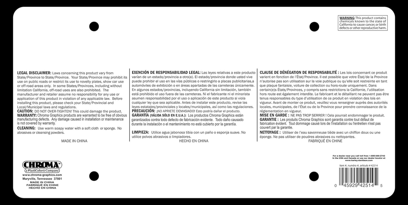 Chroma 42520 Blue Stitch Hibiscus Plastic Frame image number 2