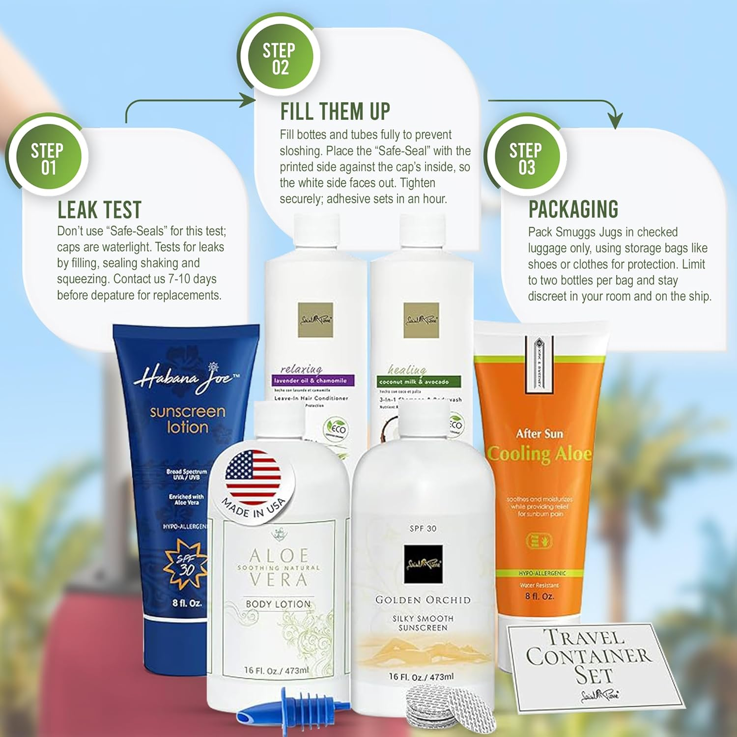 Disguised Hidden Four Bottle Two Tube Drinking Flasks Kit (4-16 Oz, 2-8 Oz) Sneak Cruise Alcohol-Rum Runner image number 6