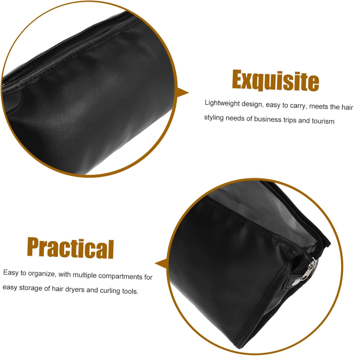 Hair Dryer Storage Bag Portable Travel Organizer for Blow Dryer and Styling Tools Protects against Damage during Travel image number 4