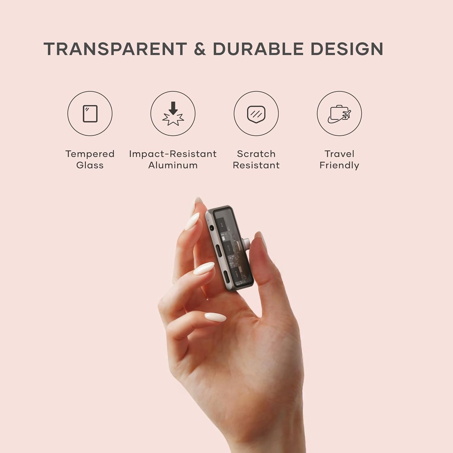 Satechi 3-In-1 USB-C Mobile Hub, 4K HDMI, 100W PD Charging, 10Gbps Data Transfer, 3.5Mm Audio Jack, Compact Adapter for Ipad Air & Pro, Macbook, Switch OLED & More image number 3